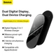 Зарядка Qi Baseus Digital LED Display 2in1 Wireless Charger Universal version |20W| Колір Black - зображення 15