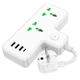 Удлинитель сетевой HOCO AC11A 3xUSB Type-C 10A 17W White - изображение 2