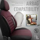 Набор автомобильных чехлов Amio Otom Sport Plus 103 Burgundy NZ Красных (OT78482) (784821) - изображение 7