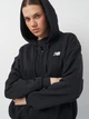 Толстовка на молнии с капюшоном женская New Balance Small Logo WJ41501BK L Черная (197375432038) - изображение 3