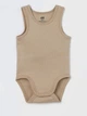 Боди хлопковый для мальчика H&M 0462435-002 062 см (2-3 months) Бежевый - изображение 1