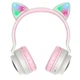 Дитячі Bluetooth навушники з вушками котика Hoco W27 (Сіро-рожеві) - изображение 3
