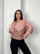 Тонкий женский свитер пудрового цвета 31604 One Size - изображение 2