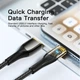 Кабель ESSAGER Interstellar Transparent Design USB Charging Cable USB A to Type C 2m Black (EXCT-XJA01-P) - изображение 3