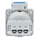 Розетка силова SCHUKO 16A 250В 2P+E IP54 IDE Синій (452) - зображення 6
