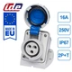 Розетка настінна 16A 250В 2P+T IP67 IDE силова Синій (2821) - зображення 2