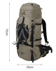 Рюкзак туристичний Naturehike 70 + 5 л світло-коричневий NH70B070-B - изображение 9