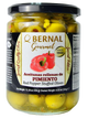 Оливки зелені іспанські Мансанілья Bernal Gourmet Aceitunas rellenas de pimiento фаршировані пастою із солодкого перцю 436 г - зображення 2