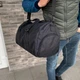 Черная спортивная дорожная сумка текстильная сумка с отделением для обуви Strong - изображение 3