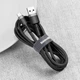 Кабель Baseus Cafule Cable USB for Type-C 2A 3m Black/Grey (CATKLF-UG1) - зображення 6
