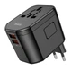 Переходник для розеток HOCO AC15 Walker three-port PD20W 2xUSB Type-C Black - изображение 2