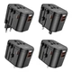Переходник для розеток HOCO AC15 Walker three-port PD20W 2xUSB Type-C Black - изображение 3