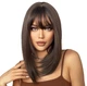Женский парик TINY LANA LC5056-1 с челкой из высокотемпературного волокна Medium Brown (79299316) - изображение 1