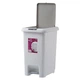 Ведро для мусора 45 л с крышкой и педалью пластиковое MVM BIN-01 45L GRAY - изображение 2