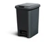 Ведро для мусора 45 л с крышкой и педалью пластиковое MVM BIN-01 45L ANTHRACITE - изображение 1