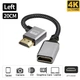 Кабель переходник HDMI Male - HDMI Female 4К 2K 60Hz, 20 см (Left) (48682) - изображение 2