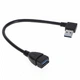 Кабель адаптер кутовий USB 3.0 Male-Female Alitek Лівий Left, 23 см (48686) - зображення 6