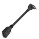 Кабель кутовий адаптер Mini HDMI - HDMI (M/F) 1080P, 16 см (Down) (48689) - зображення 2