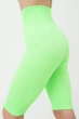 Велосипедки жіночі в рубчик Giulia TRACKS RIB one size Green neon безшовні спортивні шорти для фітнесу - зображення 3