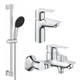 Набор смесителей 3 в 1 для ванной комнаты Grohe QuickFix StartEdge S-Size UA202501SE - изображение 1