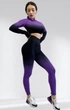 Костюм для фитнеса женский LILAFIT черно-фиолетовый градиент S (LFS000017) - изображение 1