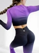 Костюм для фитнеса женский LILAFIT черно-фиолетовый градиент S (LFS000017) - изображение 4