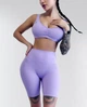 Костюм для фитнеса женский LILAFIT комплект шорты и топ лиловый M (LFT000022) - изображение 1