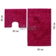 Набор ковриков в ванную комнату Confetti Unimax Burgundy 60х100 и 60х50 см Малиновый - изображение 3