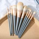 Набор Мягких Кисточек для Макияжа ANbeauty 10 шт. Голубые (AN0103037) - изображение 2