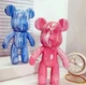Набор для творчества Флюидный Мишка Раскраска DIY Creative Fluid Bear 23см виниловый 3 краски в комплекте Blue - изображение 4