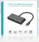 Адаптер 4K USB Type-C 3.1 -> HDMI/VGA/ТВ/USB 3.0/USB-C/OTG/3.5мм джек конвертер 5Gbps (672907249) Чорний - зображення 14