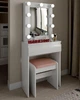 Стул в белом цвете и сиденьем в пудровом цвете MS806 - изображение 2