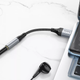 Переходник Hoco LS36 Адаптер удлинительный кабель USB A на 3.5 12см Серебристый - изображение 4