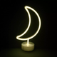 Неоновый светильник Neon Lights "Луна" Ночник декоративный настольный LED лампа (USB, 3хАА) Желтый - изображение 1