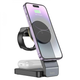 Беспроводная зарядная док-станция Hoco CQ3 для iPhone 14/13/12, iWatch и Airpods 15W Черный - изображение 1