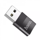 Переходник Hoco UA17 Адаптер USB A на USB C Черный - изображение 3