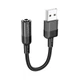 Переходник HOCO LS37 USB to 3.5mm 15см Black - изображение 6
