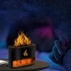 Лампа увлажнитель воздуха Docsal Flame 3в1 Black 9034 - изображение 3
