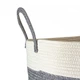 Корзина для хранения текстильная с ручками, белый/серый MVM TH-14 GRAY/WHITE - изображение 3