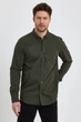 Рубашка джинсовая однотонная Trend Collection 18306-4 хаки (HAKI) 2XL (2957430593078) - изображение 3