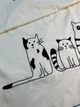 Комплект постельного белья Mensal Cats с вышивкой полуторний 150х215 айвори - изображение 4