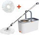 Комплект для уборки RZTK Spin Mop (швабра и ведро с отжимом) + 1 дополнительная сменная насадка - изображение 1