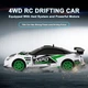 Машинка для дрифту на пульті керування 4WD LED фари акумулятор 15 км/год R/C Racing Rally Drift - изображение 9