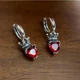 Серьги кольца серебро стильные оригинальные корона 3226 - изображение 1