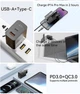 Зарядний пристрій Essager Pinchen 33W Travel Phone Charger USB A + TYPE C EU Black (ECTAC-PCB01-P) - зображення 9