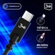 Кабель 3mk Hyper | Type-C to Type-C | 100 Вт | 4k 60 Гц | 1 м | Черный | (5903108464550) - изображение 4