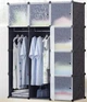 Пластикова складана шафа Storage Cube Cabinet «МР 312-62» Чорна (110х37х146см) - изображение 2
