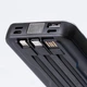 Повербанк Smart X 10000 mAh з бездротовою зарядкою USB-С/USB-A/microUSB/Apple Lightning 3 шнури в комплекті - зображення 4