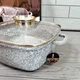 Квадратная кастрюля казан с антипригарным покритием и крышкой Edenberg EB 3974 5,5 л - изображение 5