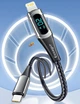 Кабель ESSAGER LED Digital Display PD 20W Fast Charging Type C to Lightnining USB Cable 1m Black (EXCTL-YD01) - изображение 11